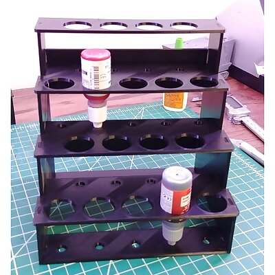 Modular Hobby Paint Rack  Small Straight