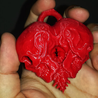 Skull Heart Pendant