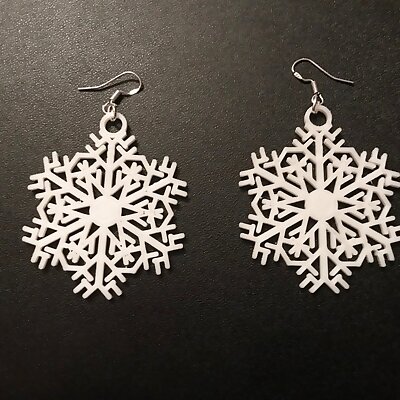 Snowflake earrings or christmas tree decorations