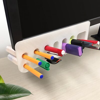 Desk Organiser Monitor Mounted Pen Holder  REUDesign