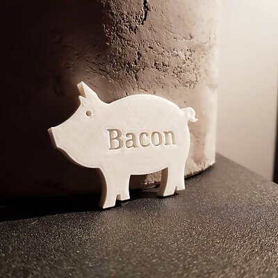Bacon Pig Keychain