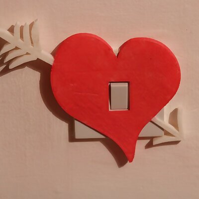 Heartshaped light switch cover