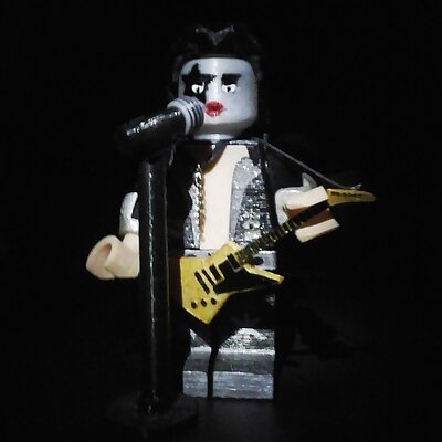 LEGO GIANT MASTER OF ROCK KISS STARCHILD VOICE AND GUITAR