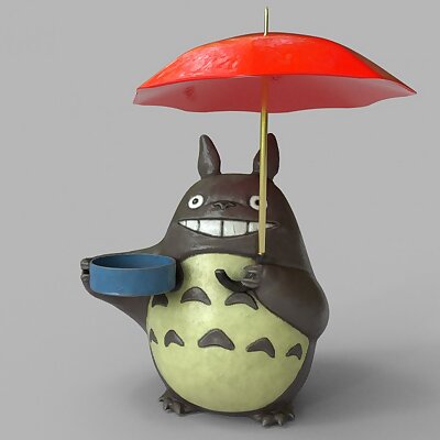 Totoro Tea Candle Holder With Umbrella