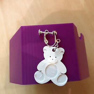 teddy bear earrings charm jewellery also avalible as multi colour