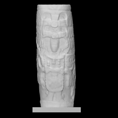 Column with standing figure