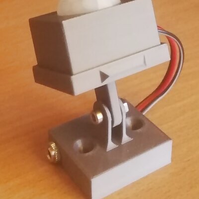 HCSR501 PIR sensor case with angle mount and a jack connector