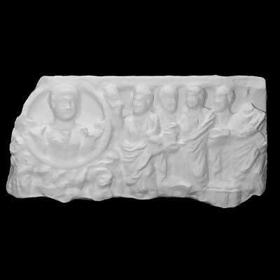 Sarcophagus with biblical scenes relief