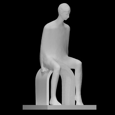 Abstract seated man