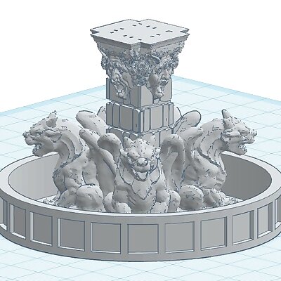 Gargoyle Fountain for 28mm RPG Games