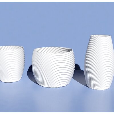 Wavy organic bowl cups vase and flower pot