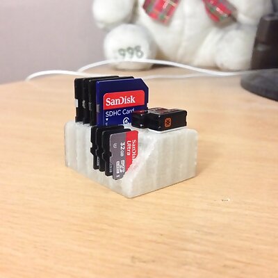 USB stick and SD card holder