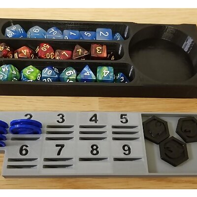 DnD dice holder and spell slot tracker