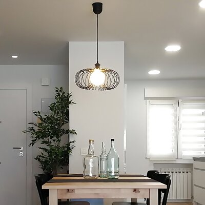 Wire Frame Hanging Lamp