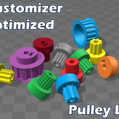 Parametric Pulley Library  Customizer Optimized