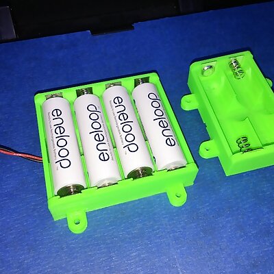 Parametric AA Battery Box With Contacts