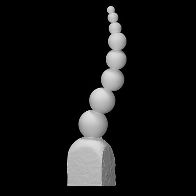 A column made of spheres