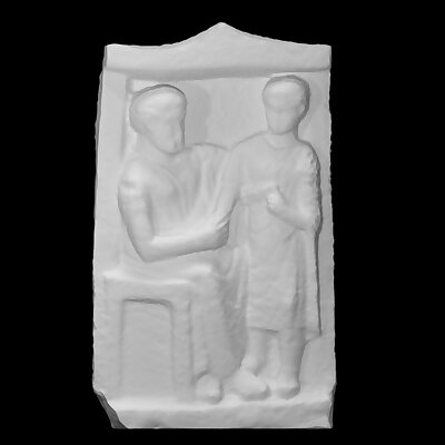 Relief with a seated man and a kid