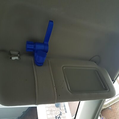 Car visor support