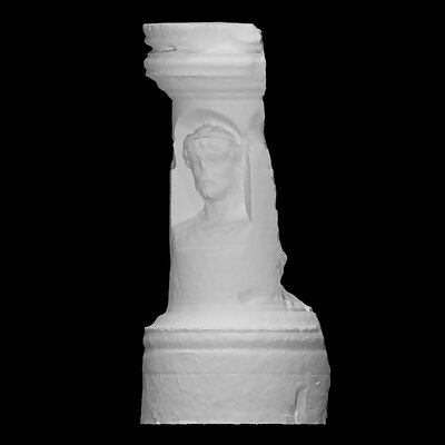 Funerary column with figure in relief