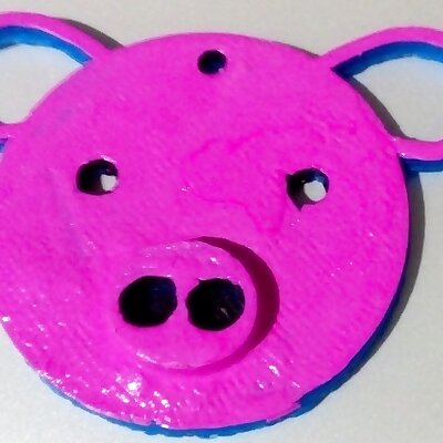 Beautiful Pig Keychain or Pendant