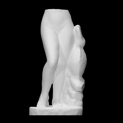 Lower part of marble statue of Aphrodite Anadyomene