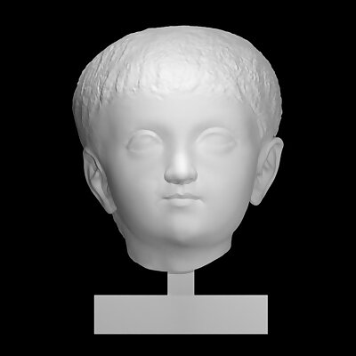 Roman Marble Portrait Head of a Boy