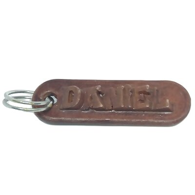 DANIEL Personalized keychain embossed letters
