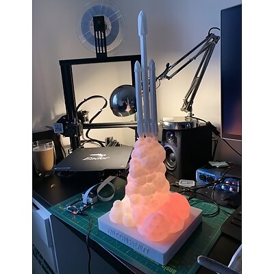 Falcon Heavy Rocket Lamp COMPLETE LED Arduino NANO with BASE  SpaceX