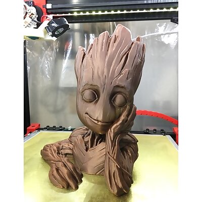 Groot Planter Less supports cleaner print drain hole