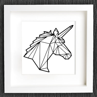 Customizable Origami Unicorn