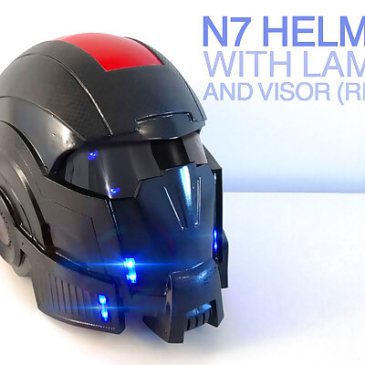 N7 Helmet with LAMPS from Mass Effect resplit rescaled with visor remix