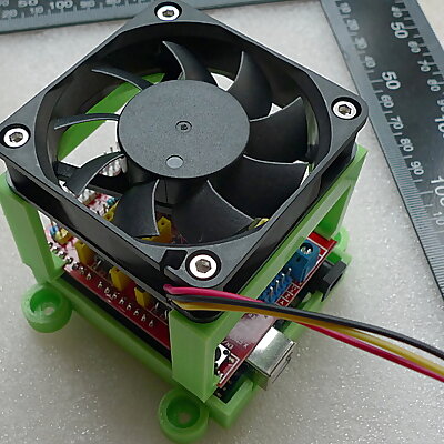 CNC Arduino  Grbl Shield stack w 60mm fan
