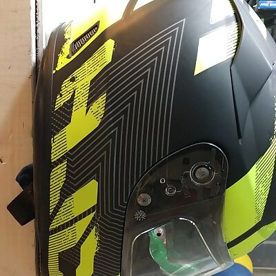 Wall mounted motorcycle helmet holder