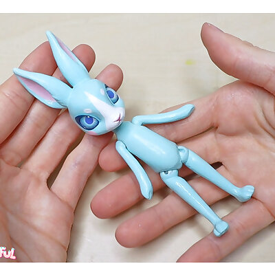 Simple bunny ball joint doll