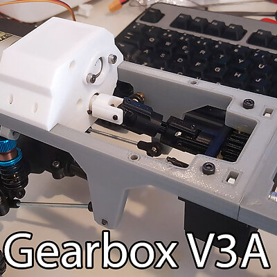 3D printed RC truck V3 Gearbox V3A