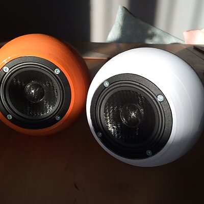 Spherical speaker with integrated wall mount
