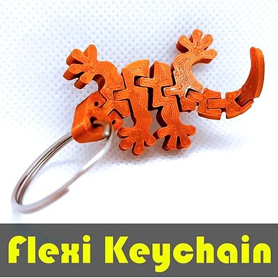 Flexi Articulated Gecko Keychain