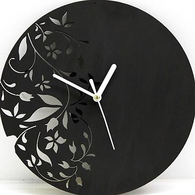 Wall Clock Modern Floral Design