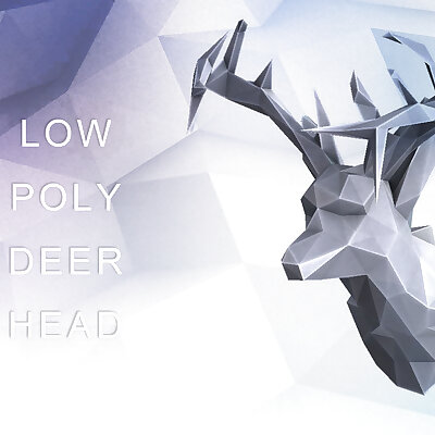Geometric Low Poly Deer Head
