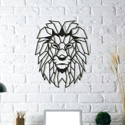 Lion Wall Sculpture 2D