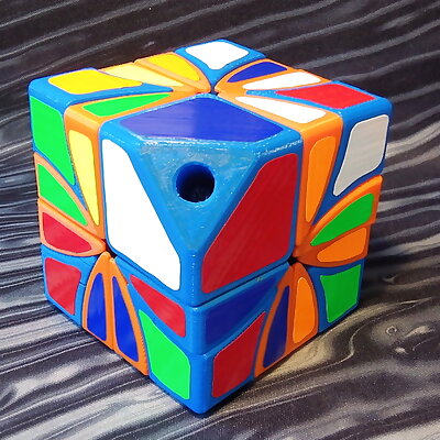 Asymmetrical Dino 2x2 Rubiks Cube