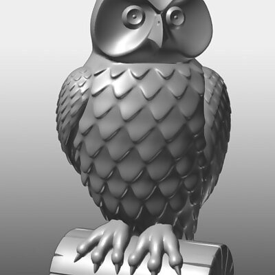 Owl Statue Facing Left