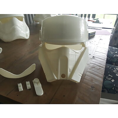 Rogue One ShoreTrooper Helmet Split to fit Smaller 3D Printer