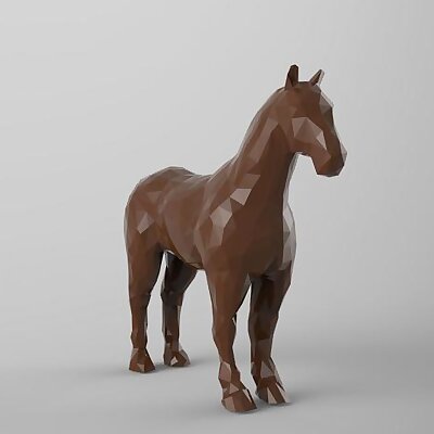 Low poly horse