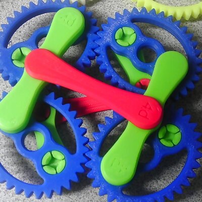 Elliptical Gear Set with connecting links