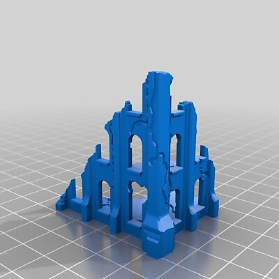 Warhammer 40K broken building corner  rotated