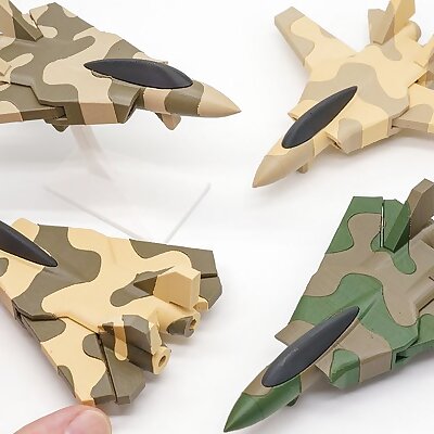 Printinplace and articulated F14 with Camo  IDEX