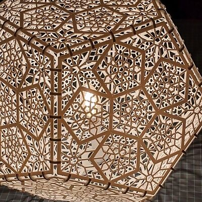 Dodecahedron Lamp Link Printable