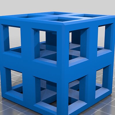 cube fractal 4 holes per face